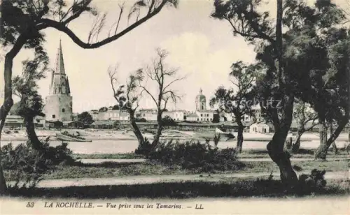 AK / Ansichtskarte LA ROCHELLE 17 Charente-Maritime Tamarinbaeume Kirchturm Kuppel Stadtansicht Kueste Boot Baeume