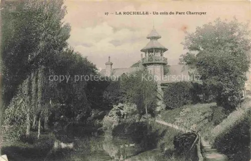 AK / Ansichtskarte LA ROCHELLE 17 Charente-Maritime Parc-Charruyer Pavillon Aussichtsturm Teich Enten Baeume Weidenbaum