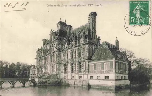 AK / Ansichtskarte Beaumesnil Bernay 27 Eure Château-de-Beaumesnil Wasserschloss Wassergraben Bruecke Renaissance Rue-du-Nord Colmar