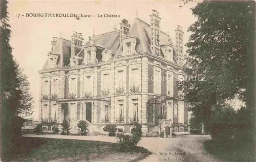 AK / Ansichtskarte Bourgtheroulde-Infreville Bernay 27 Eure Château Schloss Fassade Park Baeume Rue-des-Ecoles Saint-Leu-Taverny