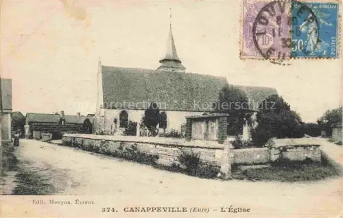 AK / Ansichtskarte Canappeville EVREUX 27 Eure Eglise Kirche Kirchturm Friedhof Mauer Dorfstrasse