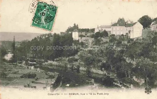 AK / Ansichtskarte SEMUR-EN-AUXOIS Montbard 21 Cote-d Or Pont-Joly Bruecke Haeuser Baeume Huegel Gaerten Panorama