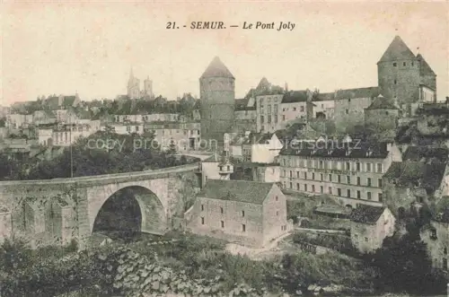AK / Ansichtskarte SEMUR-EN-AUXOIS Montbard 21 Cote-d Or Pont-Joly Bruecke Tuerme Stadtmauer Kirche Haeuser Altstadt
