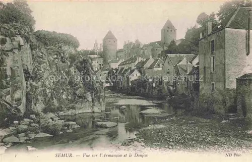AK / Ansichtskarte SEMUR-EN-AUXOIS Montbard 21 Cote-d Or Armancon Fluss Donjon Tuerme Haeuser Felsen Altstadt