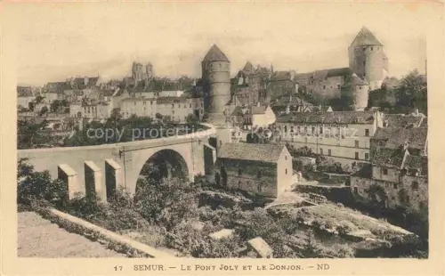 AK / Ansichtskarte SEMUR-EN-AUXOIS Montbard 21 Cote-d Or Pont-Joly Donjon Bruecke Burg Mittelalter Tuerme Altstadt Fluss