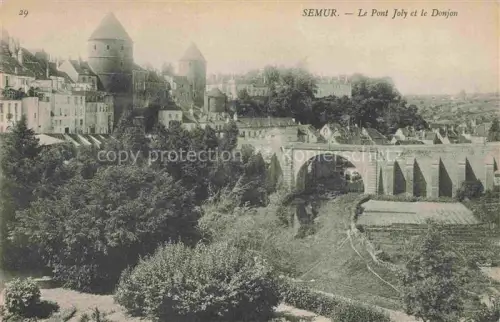 AK / Ansichtskarte SEMUR-EN-AUXOIS Montbard 21 Cote-d Or Pont-Joly Donjon Bruecke Burg Tuerme Gaerten Altstadt Mittelalter