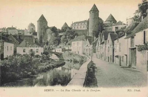 AK / Ansichtskarte SEMUR-EN-AUXOIS Montbard 21 Cote-d Or Rue-Chaude Donjon Tuerme Fluss Bruecke Gasse Haeuser Mittelalter
