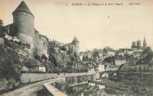 AK / Ansichtskarte SEMUR-EN-AUXOIS Montbard 21 Cote-d Or Donjon Pont-Pinard Tuerme Kirche Fluss Altstadt Haeuser Weg