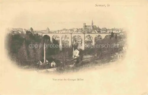 AK / Ansichtskarte SEMUR-EN-AUXOIS Montbard 21 Cote-d Or Granges-Millot Viadukt Kirche Schornstein Tal Altstadt Tuerme Baeume