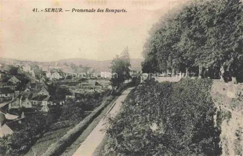 AK / Ansichtskarte SEMUR-EN-AUXOIS Montbard 21 Cote-d Or Promenade-des-Remparts Remparts Wallpromenade Baeume Daecher Tal Weg
