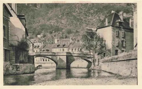 AK / Ansichtskarte Le Monteil-au-Vicomte AUBUssON 23 Creuse Pont-de-la-Terrasse Bruecke Fluss Berghang Gebaeude Steinmauern