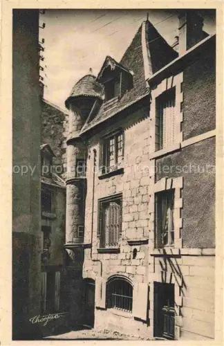 AK / Ansichtskarte Le Monteil-au-Vicomte AUBUssON 23 Creuse Maison-de-Vallenet Fassade Turm Steinmauern Gasse Mittelalter