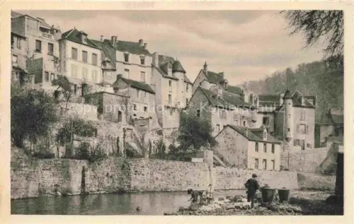 AK / Ansichtskarte Le Monteil-au-Vicomte AUBUssON 23 Creuse La-Terrasse Fluss Ufer Waescherinnen Stadtansicht Steinmauern