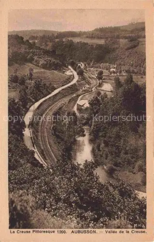 AK / Ansichtskarte Le Monteil-au-Vicomte AUBUssON 23 Creuse Vallée-de-la-Creuse Fluss Eisenbahn Tal Wald Huegel
