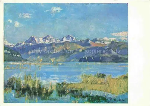 AK / Ansichtskarte HODLER Ferdinand (1853-1918) Kuenstlerkarte Thunersee Lac de Thoune Lago di Thun