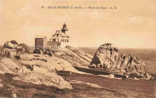 AK / Ansichtskarte Ile-de-Brehat Saint-Brieuc 22 Cotes-d Armor Phare-du-Paon Leuchtturm Felsen Meer Kueste