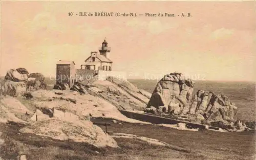 AK / Ansichtskarte Ile-de-Brehat Saint-Brieuc 22 Cotes-d Armor Phare-du-Paon Leuchtturm Felsen Meer Kueste
