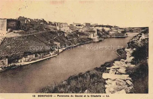 AK / Ansichtskarte Bonifacio 2A Corse du Sud Goulet Citadelle Kanal Festung Klippen Hafen