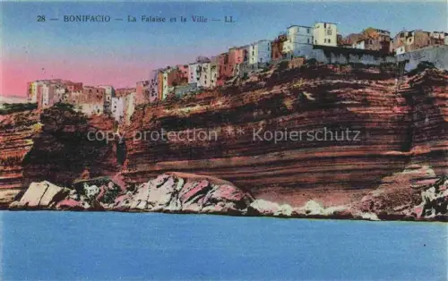 AK / Ansichtskarte Bonifacio 2A Corse du Sud Falaise Ville Klippen Kueste Meer Haeuser Felsen