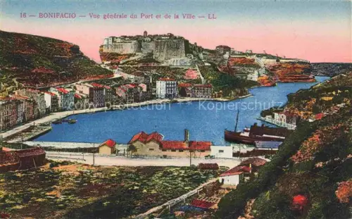 AK / Ansichtskarte Bonifacio 2A Corse du Sud Port Ville Hafen Haeuser Festung Klippen Boote Schiff
