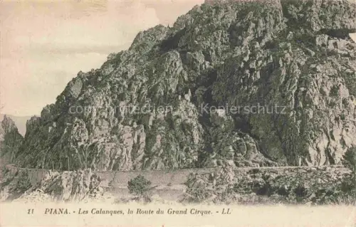 AK / Ansichtskarte Piana Corse Ajaccio 2A Corse-du-Sud Calanches Route-du-Grand-Cirque Felsen Klippen Strasse Granit