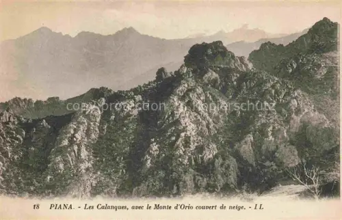 AK / Ansichtskarte Piana Corse Ajaccio 2A Corse-du-Sud Calanques Monte-d Orio Schnee Berge Felsen Granitfelsen