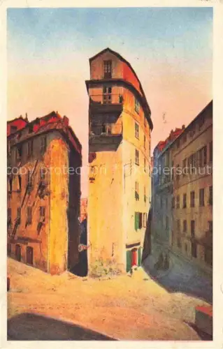 AK / Ansichtskarte BASTIA 2B Haute-Corse Coin-de-Bastia Haeuser Altstadt Gasse Gemaelde Kunstkarte