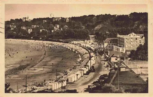 AK / Ansichtskarte PERROS-GUIREC Lannion 22 Cotes-d Armor Strand Strandkabinen Hotel Villen Baeume Badeort Meer Promenade