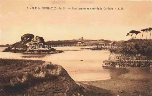 AK / Ansichtskarte Ile-de-Brehat Saint-Brieuc 22 Cotes-d Armor Pont-Arprat Anse-de-la-Corderie Insel Felsen Bucht Baeume Kueste Meer