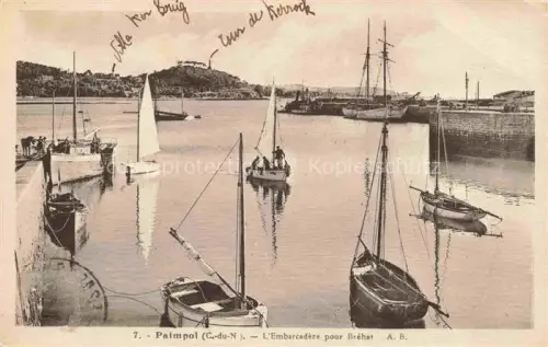 AK / Ansichtskarte PAIMPOL Saint-Brieuc 22 Cotes-d Armor Embarcadère Hafen Boote Segelboote Kai Mole Tour-de-Kerroc h Meer