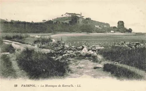 AK / Ansichtskarte PAIMPOL Saint-Brieuc 22 Cotes-d Armor Montagne-de-Kerroc h Huegel Turm Felder Wiese Gebaeude Landschaft