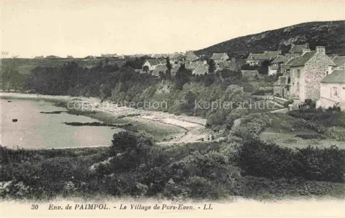 AK / Ansichtskarte Pors-Even PAIMPOL Saint-Brieuc 22 Cotes-d Armor Pors-Even Dorf Bucht Kueste Haeuser Klippen Strand