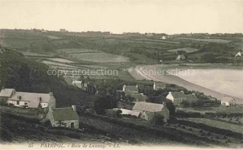 AK / Ansichtskarte Baie de Launay PAIMPOL Saint-Brieuc 22 Cotes-d Armor Baie-de-Launay Bucht Haeuser Dorf Felder Strand Huegel