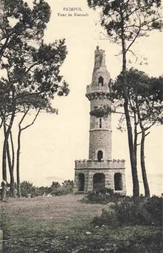 AK / Ansichtskarte PAIMPOL Saint-Brieuc 22 Cotes-d Armor Tour-de-Kerroch Turm Kiefern Kueste Steinbau