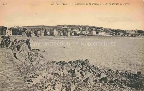 AK / Ansichtskarte Val-Andre Saint-Brieuc 22 Cotes-d Armor Pointe-de-Piégu Strand Villen Kuestenpanorama Felsen Meer