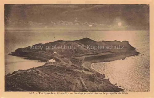 AK / Ansichtskarte TREBEURDEN Lannion 22 Cotes-d Armor Presqu ile-de-Bihit Sonnenuntergang Insel Halbinsel Meer Kueste Haus