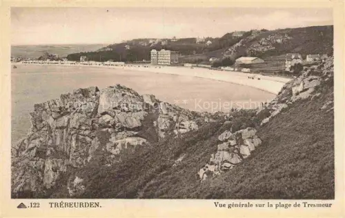 AK / Ansichtskarte TREBEURDEN Lannion 22 Cotes-d Armor Plage-de-Tresmeur Strand Hotel Felsen Klippen Bucht Vogelperspektive