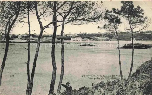 AK / Ansichtskarte TREBEURDEN Lannion 22 Cotes-d Armor Ile-Millau Meer Baeume Fischer Kueste Insel Bucht
