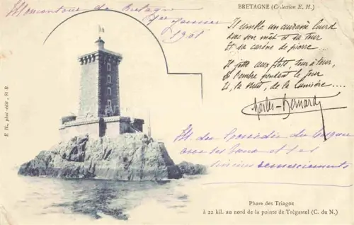 AK / Ansichtskarte Triagoz (Phare) Les Triagoz Tregastel LANNION 22 Cotes-d Armor Phare-des-Triagoz Leuchtturm Felsen Meer Insel Kueste