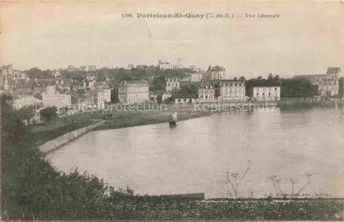 AK / Ansichtskarte Saint-Quay-Portrieux 22 Cotes-d Armor Hafen Bucht Segelboot Stadtpanorama Haueser Kueste