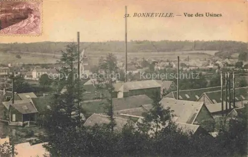 AK / Ansichtskarte Bonneville 74 Haute-Savoie Fabrik Schornsteine Industrieanlage Daecher Baeume Panorama