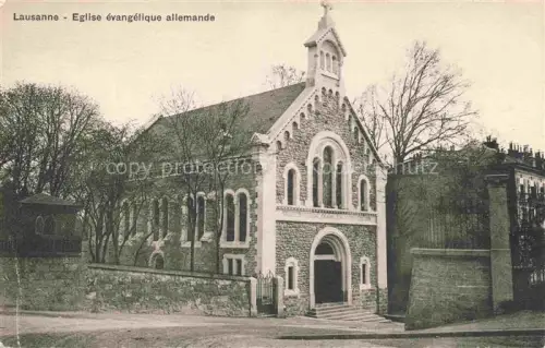 AK / Ansichtskarte LAUSANNE VD Eglise-évangélique-allemande Kirche Naturstein Baeume