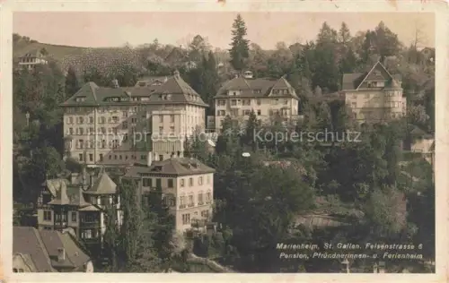 AK / Ansichtskarte St Gallen SANKT GALLEN SG Marienheim Felsenstrasse Pension Pfruednerinnenheim Ferienheim Villen Wald