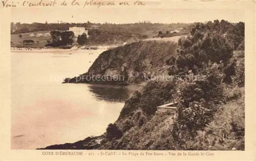 AK / Ansichtskarte Saint-Cast-le-Guildo DINAN 22 Cotes-d Armor Côte-d Emeraude Plage-de-Pen-Guen Klippen Bucht Kueste Hotel