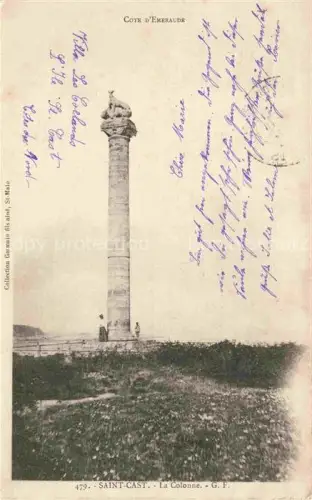AK / Ansichtskarte Saint-Cast-le-Guildo DINAN 22 Cotes-d Armor Colonne Siegessaeule Denkmal Kueste Côte-d Emeraude Soldaten