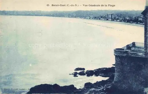 AK / Ansichtskarte Saint-Cast-le-Guildo DINAN 22 Cotes-d Armor Plage Strand Strandpromenade Villen Meer Klippen Turm