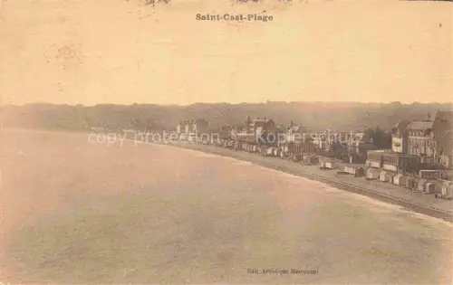 AK / Ansichtskarte Saint-Cast-le-Guildo DINAN 22 Cotes-d Armor Saint-Cast-Plage Strand Strandkabinen Villen Meer Kueste Badeort