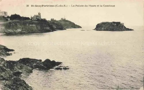 AK / Ansichtskarte Saint-Quay-Portrieux 22 Cotes-d Armor Pointe-du-Phare Île-de-la-Comtesse Leuchtturm Insel Felsen Meer Kueste
