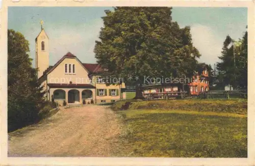 AK / Ansichtskarte Gaehwil Toggenburg SG Kapelle Kirchturm Wallfahrtskirche Gasthof Wiese Baeume Wegkreuz Hoehenkurort