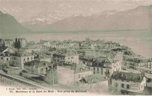 AK / Ansichtskarte MONTREUX  VD Dent-du-Midi See Stadtpanorama Alpen Daecher Genfersee